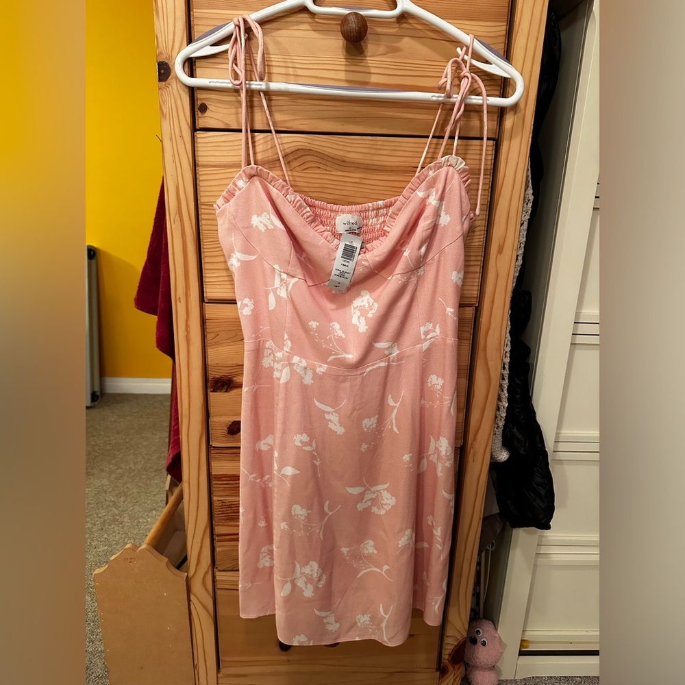 Aritzia Pink Floral Dress - Picture 3 of 5